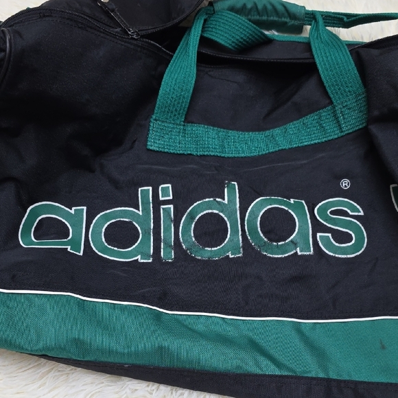 Adidas Vintage Black and Teal Sports Bag - Picture 14 of 14